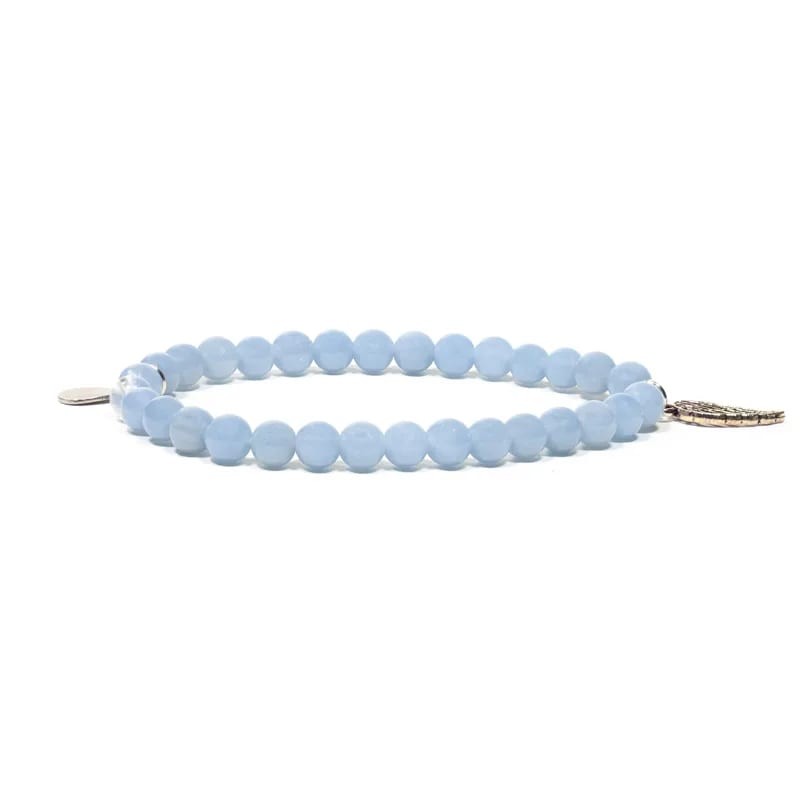 Bracelet Angelite - Aile d'Ange - elastique