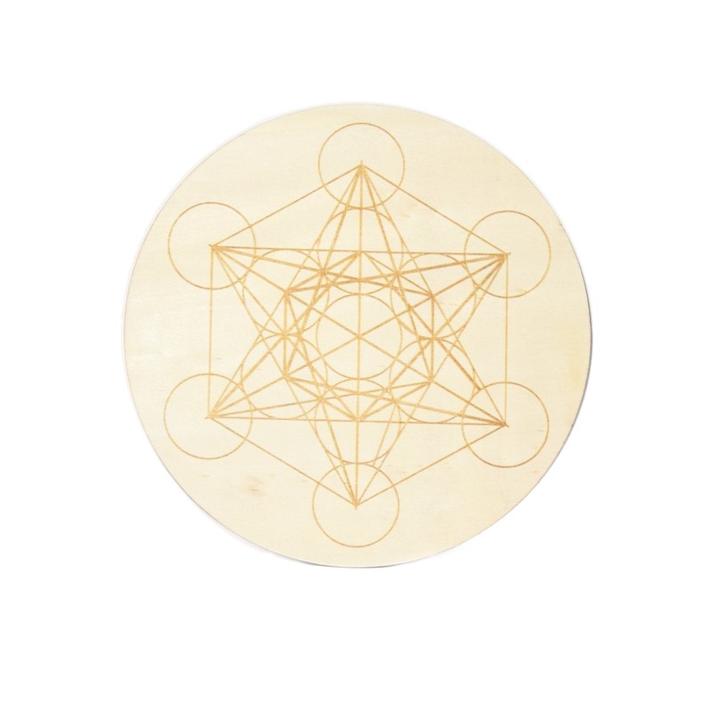 Plaque Metatron  20 cm - Bois plein