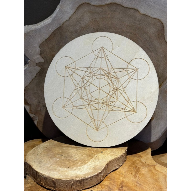 Plaque Metatron  20 cm - Bois plein