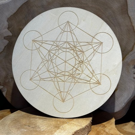 Plaque Metatron  20 cm - Bois plein