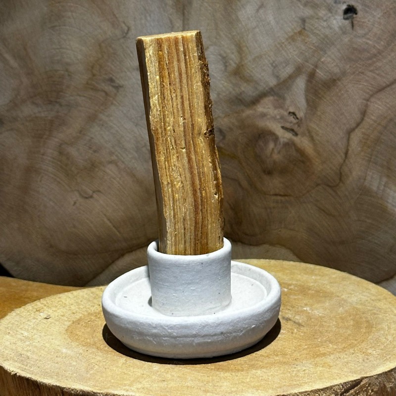 Porte encens Palo santo Brule-encens Argile blanc