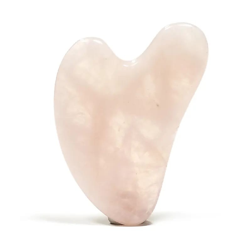 Pierre de massage gua sha en quartz rose