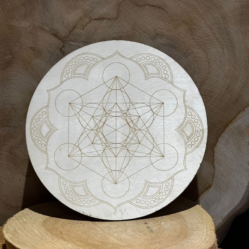 Metatron Lotus - 15 cm - Bois plein - fine - 2 mm