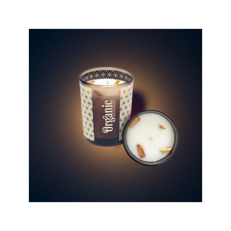 Bougie Bio Palo Santo - Cedre - Fleur de vie