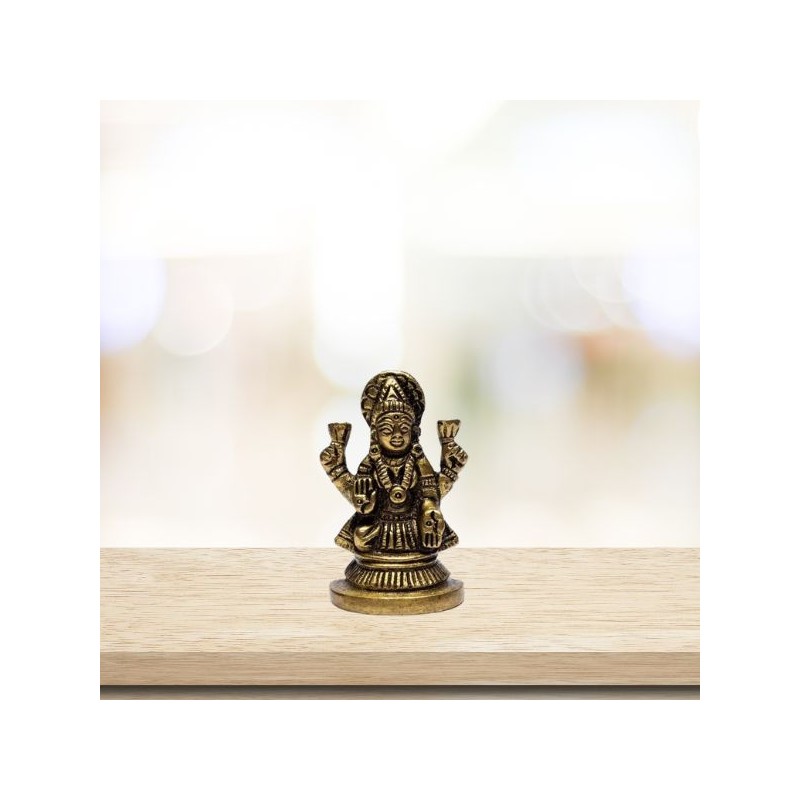 Bouddha Statue de Dieu hindou du Vendredi Seigneur Laxmi - 5,4 cm