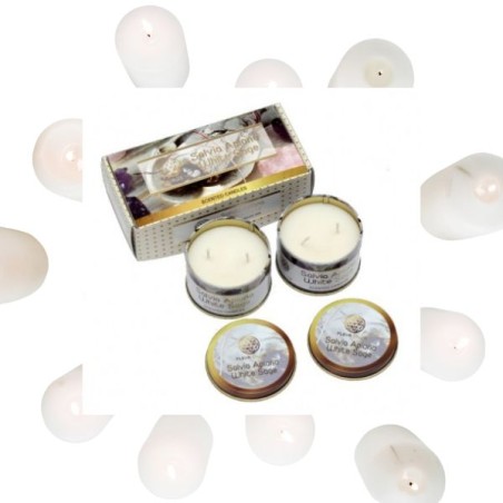 Bougies Sauge Blanche - Fleur de Vie Holy Wood - set de 2 bougies