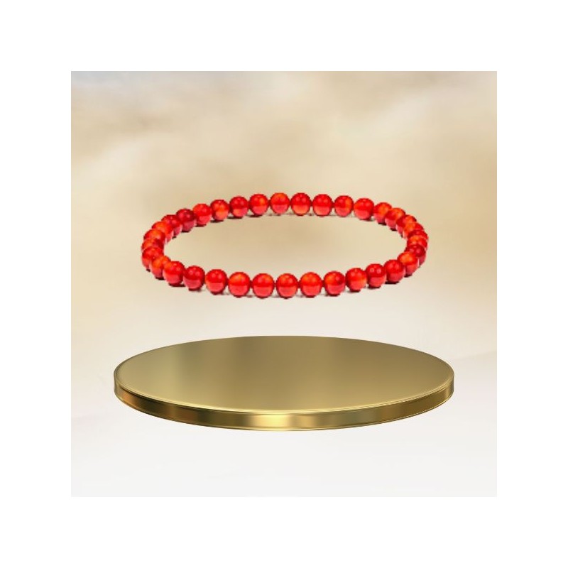 Bracelet GRENAT 4 mm -  elastique