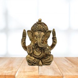 Ganesha statue - laiton - mini-figurine à bras