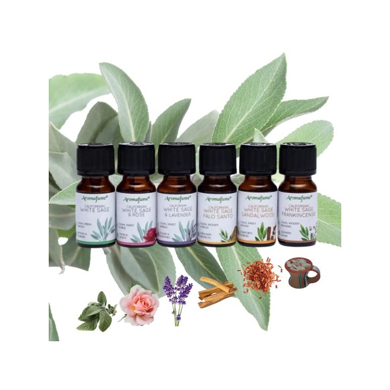 Huiles essentielles - Sauge Blanche - 6 mélanges - Aromafume