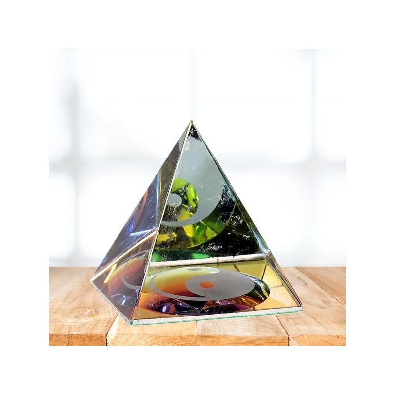 Pyramide de Cristal Yin Yang - Feng Shui