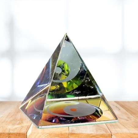 Pyramide de Cristal Yin Yang - Feng Shui