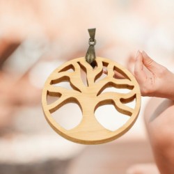 Pendentif Arbre de vie - bois PIN - amulette