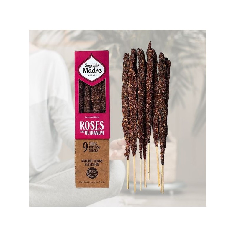 Oliban Encens & Herbes roses - encens sticks - Sagrada Madre