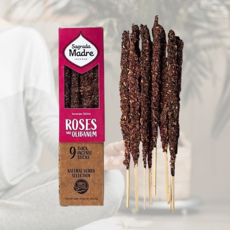 Oliban Encens & Herbes roses - encens sticks - Sagrada Madre