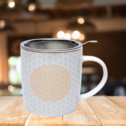 Tasse Mug Fleur de vie SET infuseur - thé