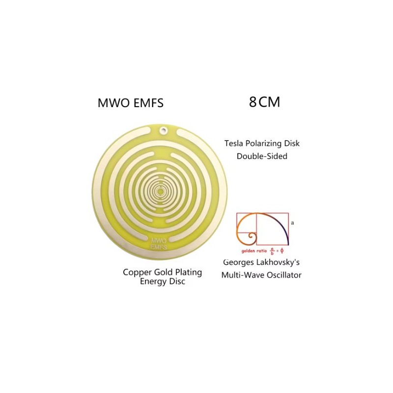 Lakhovsky Disque - MWO Tesla – 8 cm - Énergie Vitale & Ondes Scalaires + Socle