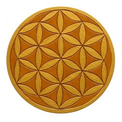 CONTRAXT Mandala fleur de vie murale en bois. Fleur de vie pour recharger  les pierres decoration cadre fleur vie décoration murale deco ésoterisme  spirituel ésotérique objet (Fleur de vie, Noir) : 