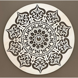 Mandala Sagesse intérieure -  plaque en bois - 20 cm