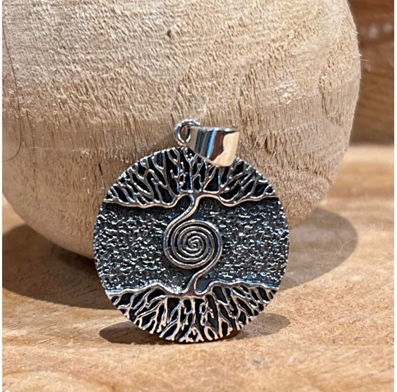 Pendentif Arbre de vie Spiral - argent 925 - design