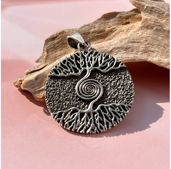 Pendentif Arbre de vie Spiral - argent 925 - design