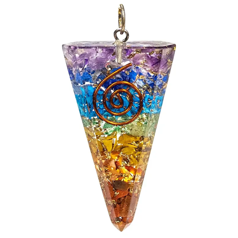 Pendentif Orgone Chakra - conique