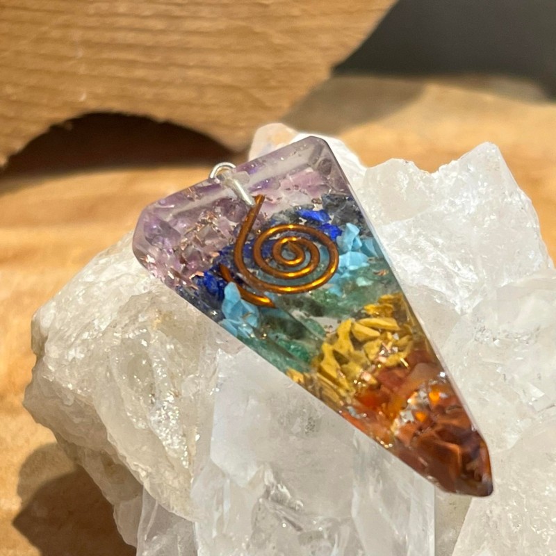 Pendentif Orgone Chakra - conique