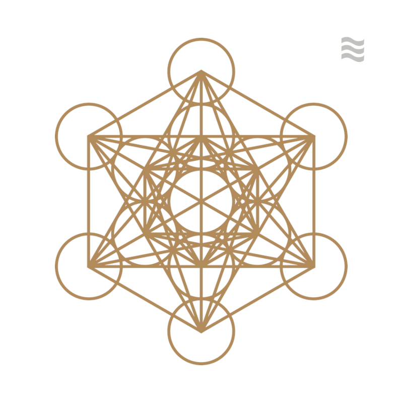 Autocollant 20,5 cm Repositionnable Metatron OR/ARGENT Transparent